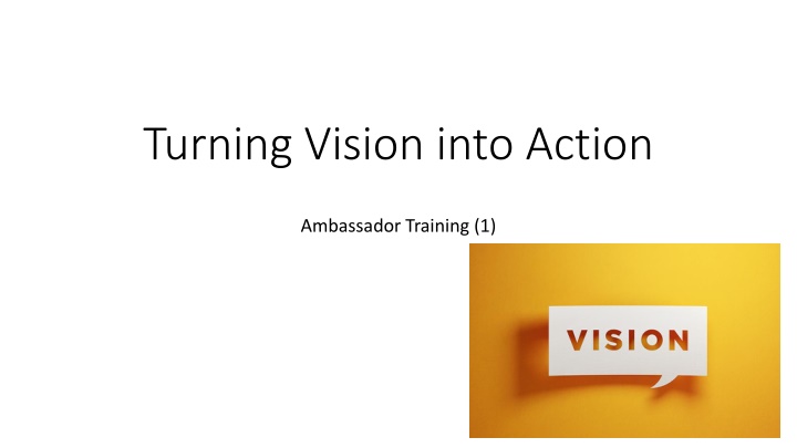turning vision into action