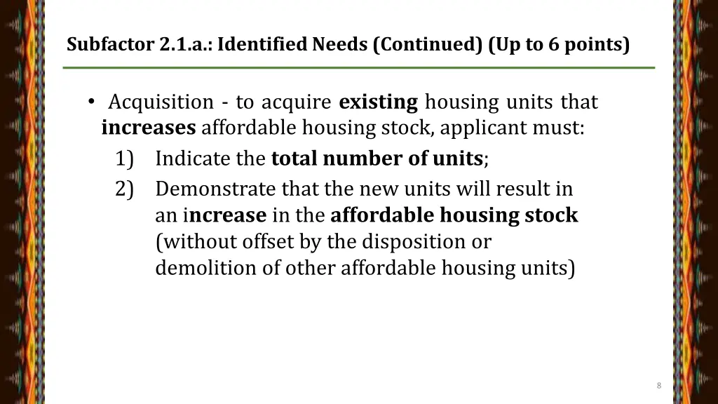 subfactor 2 1 a identified needs continued 1