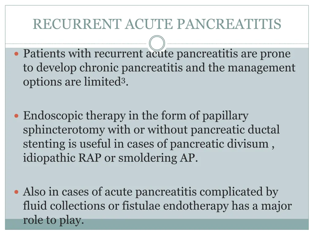 recurrent acute pancreatitis