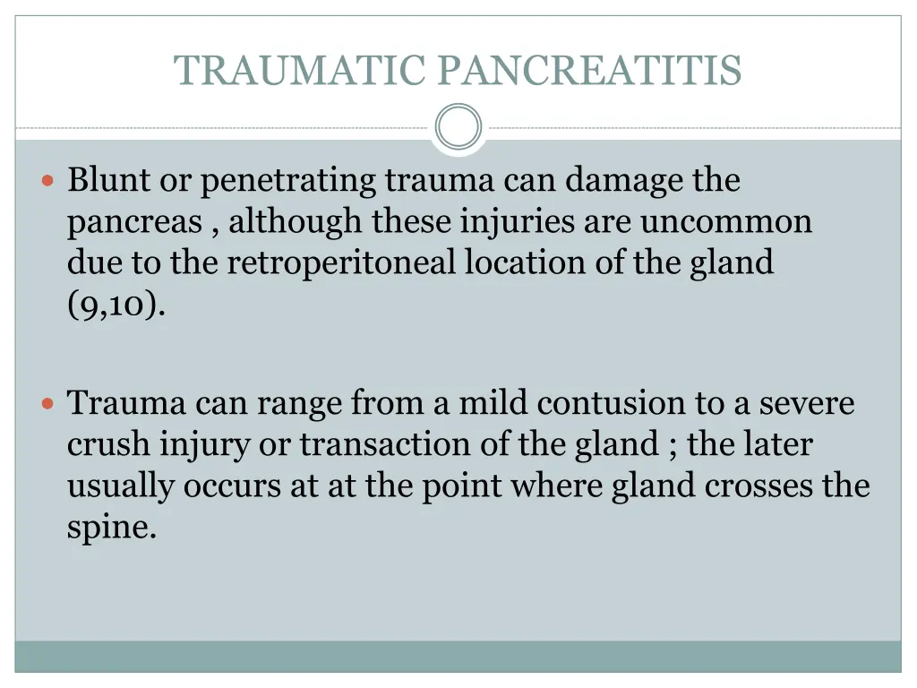 traumatic pancreatitis 1
