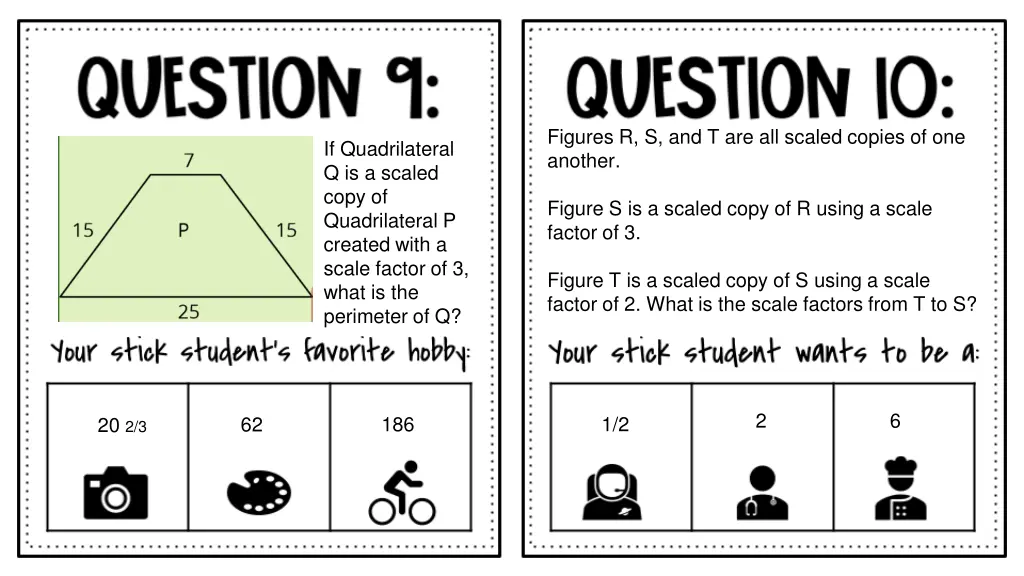 figures r s and t are all scaled copies