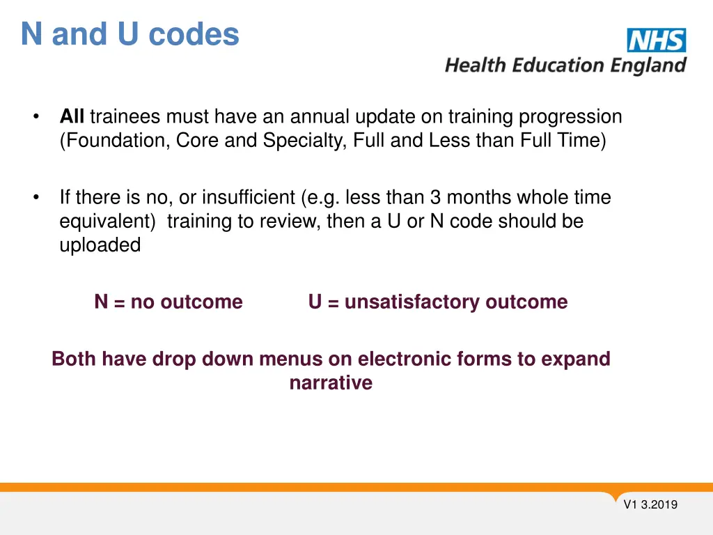 n and u codes