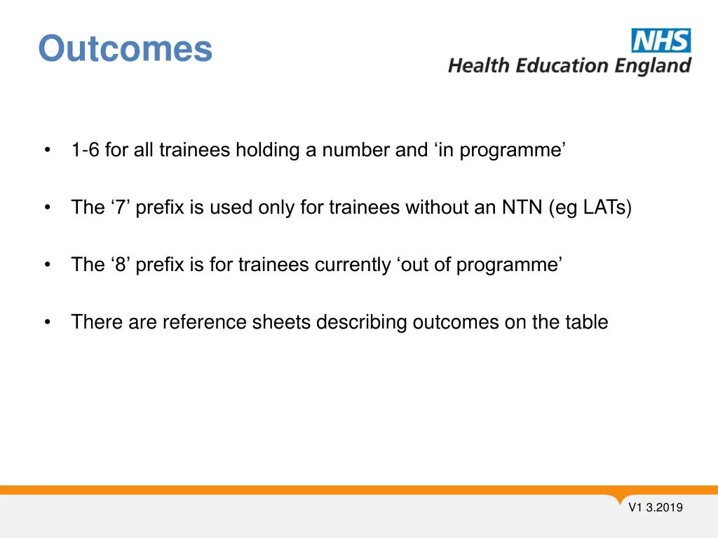 outcomes