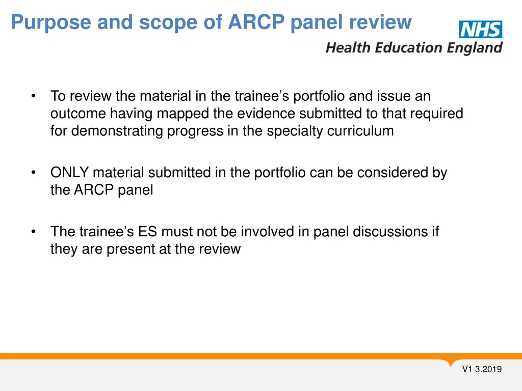 purpose and scope of arcp panel review