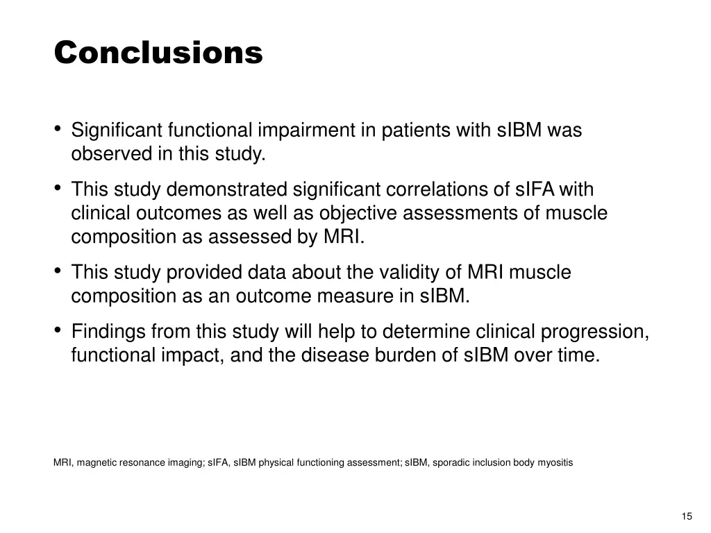 conclusions