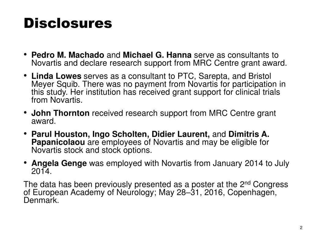 disclosures