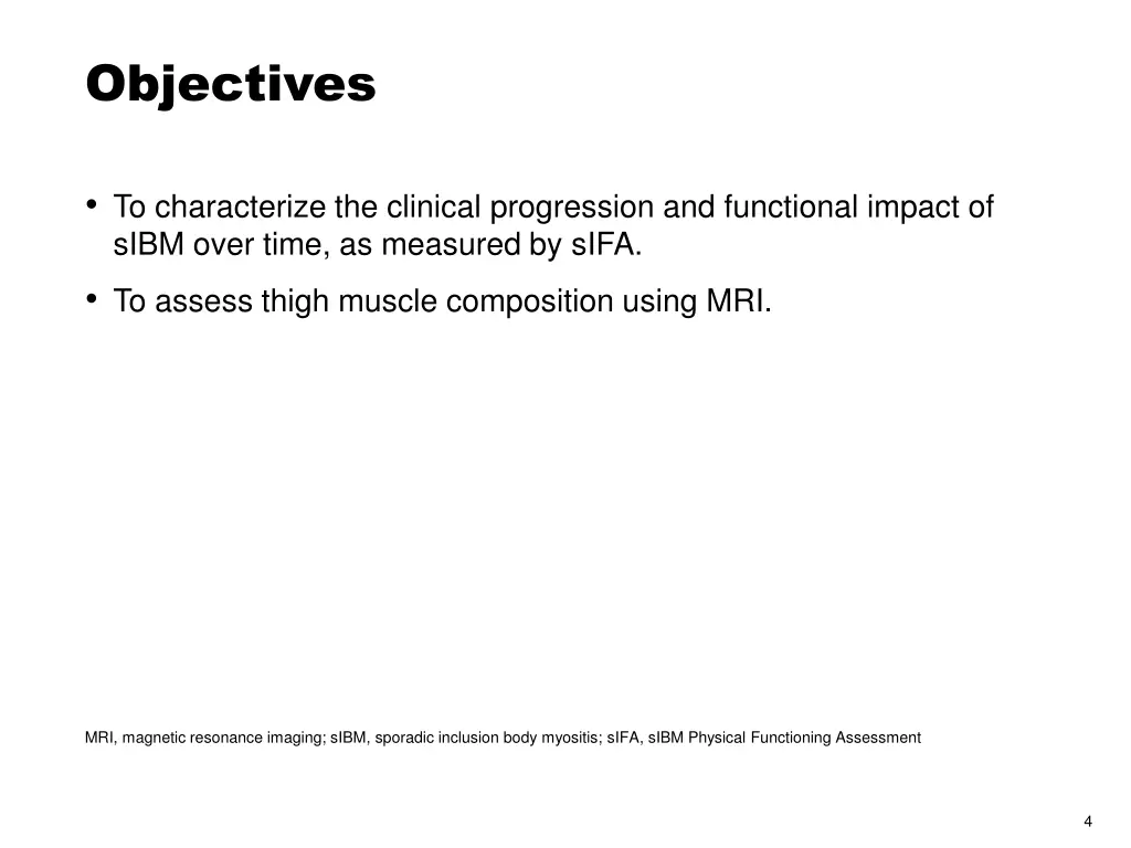 objectives