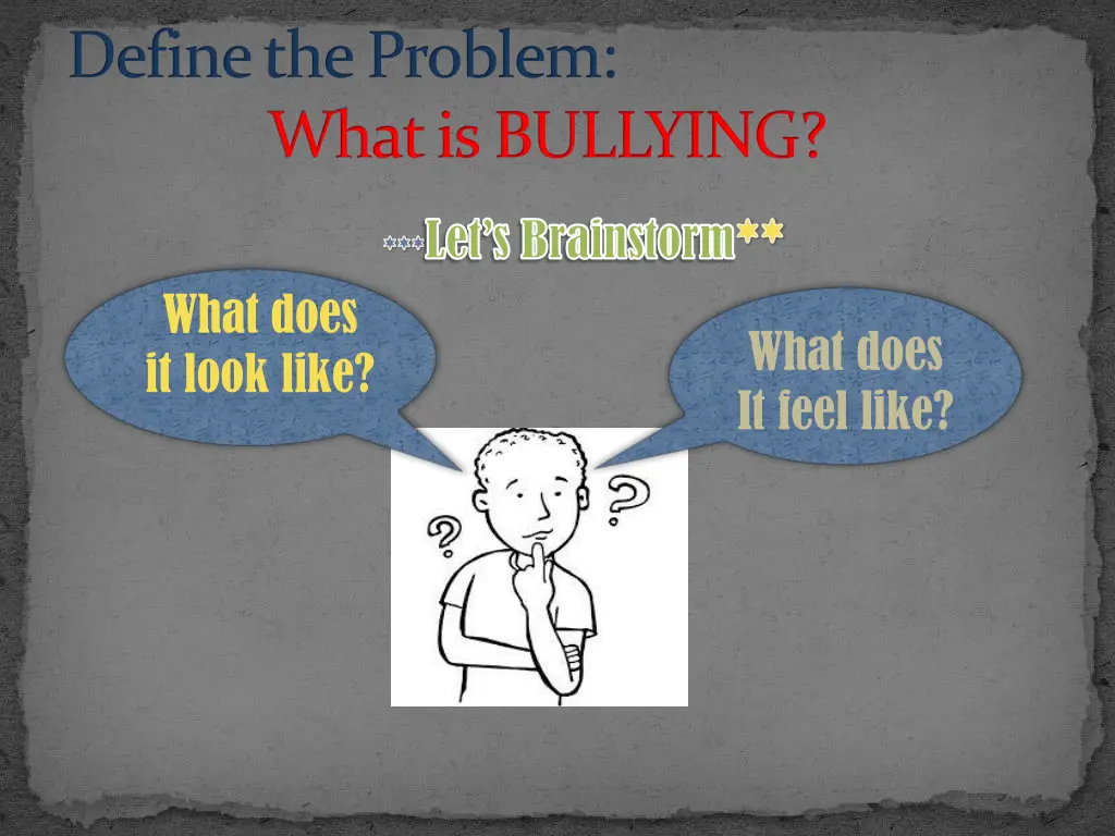 define the problem what is bullying
