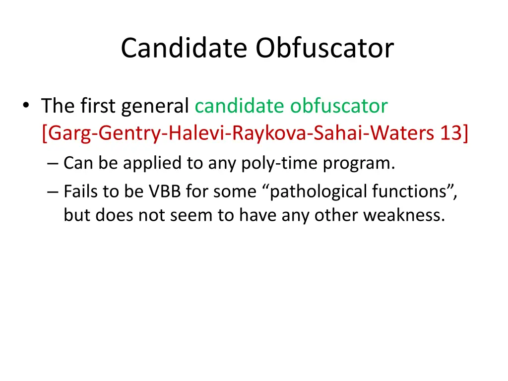 candidate obfuscator