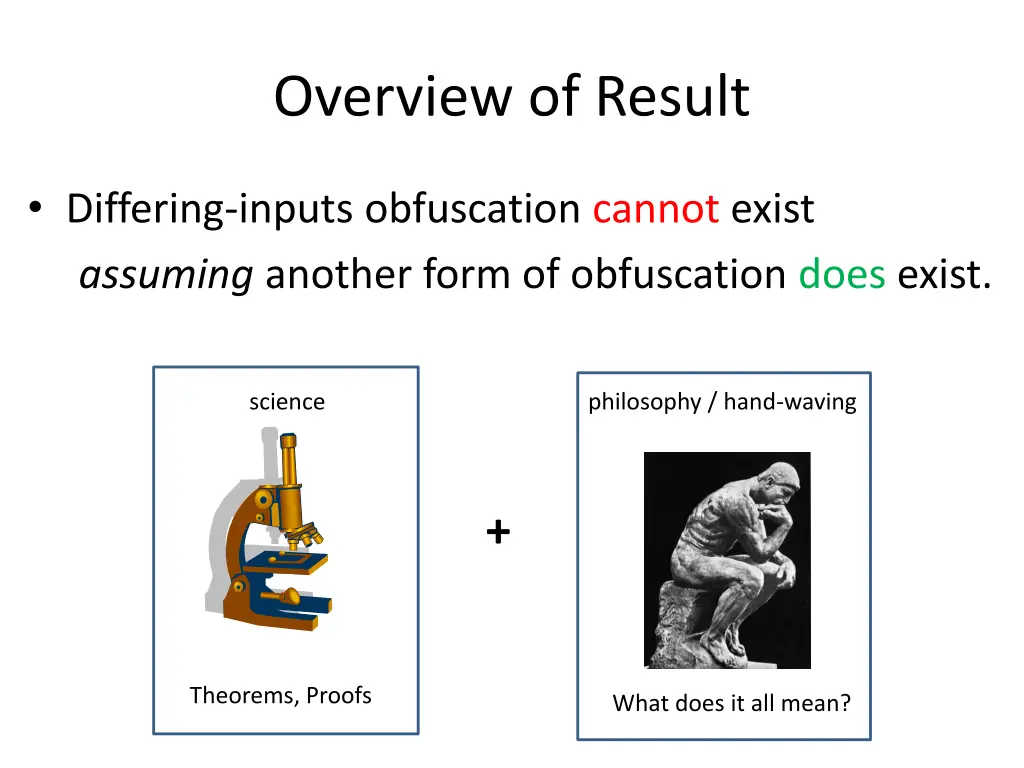 overview of result