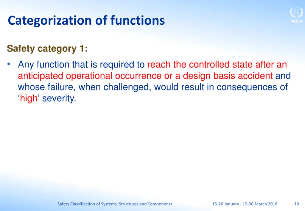 categorization of functions