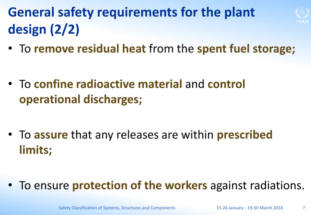 general safety requirements for the plant design 1