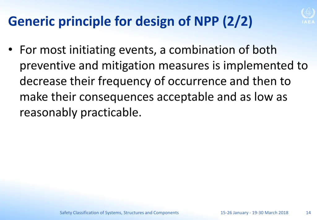 generic principle for design of npp 2 2