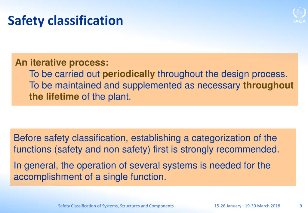 safety classification