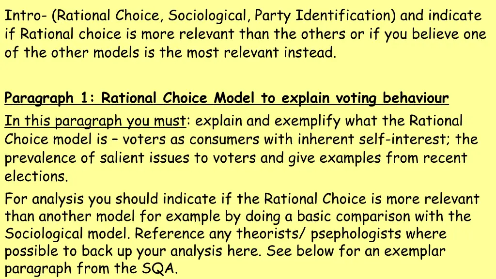 intro rational choice sociological party