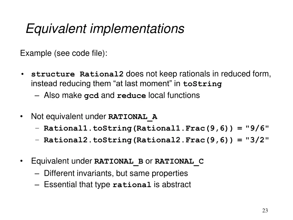 equivalent implementations 1