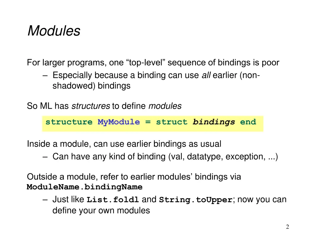 modules