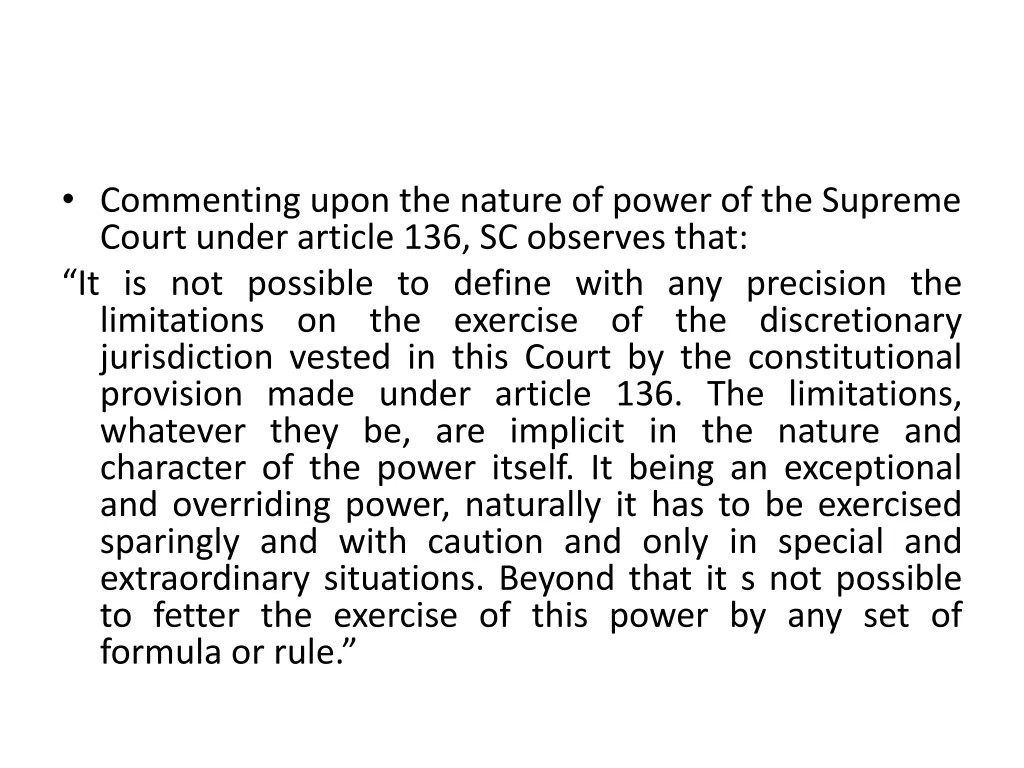 commenting upon the nature of power