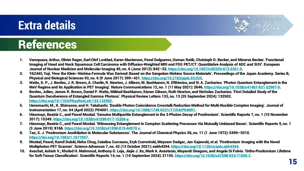 extra details references