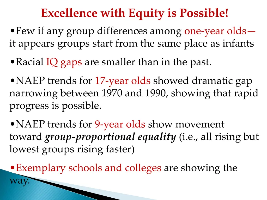 excellence with equity is possible