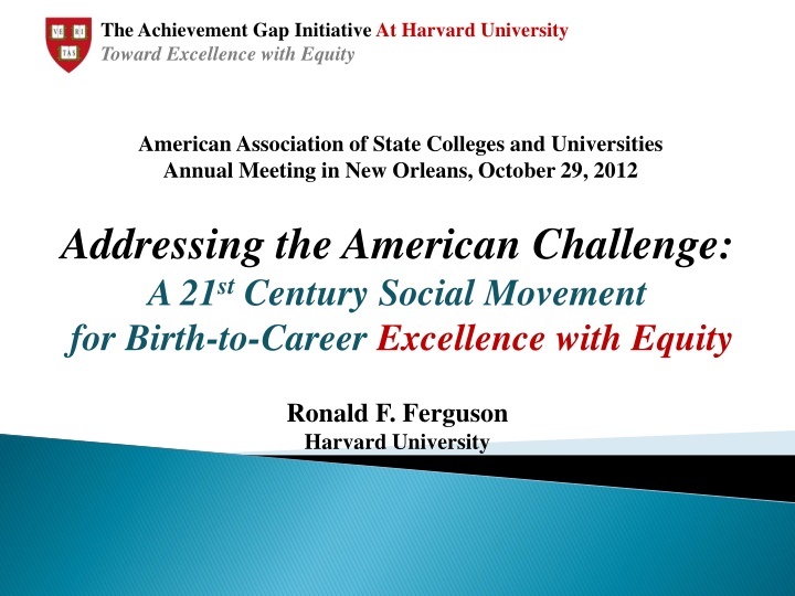 the achievement gap initiative at harvard