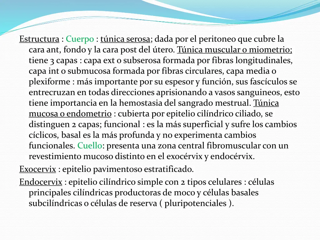 estructura cuerpo t nica serosa dada