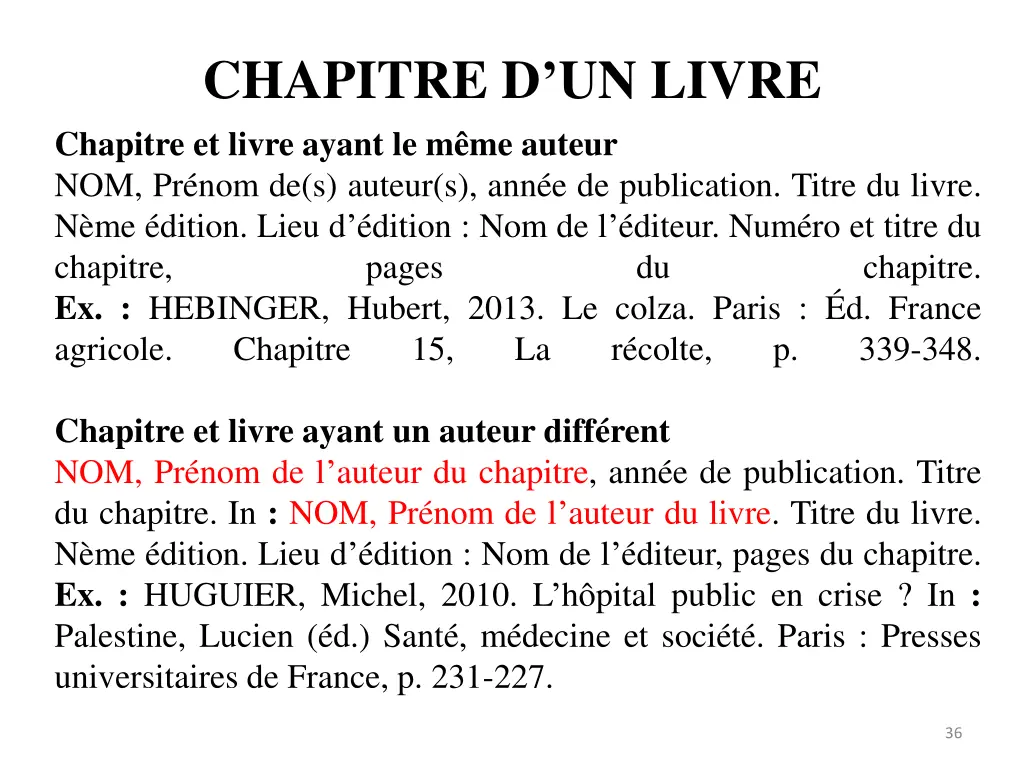 chapitre d un livre chapitre et livre ayant