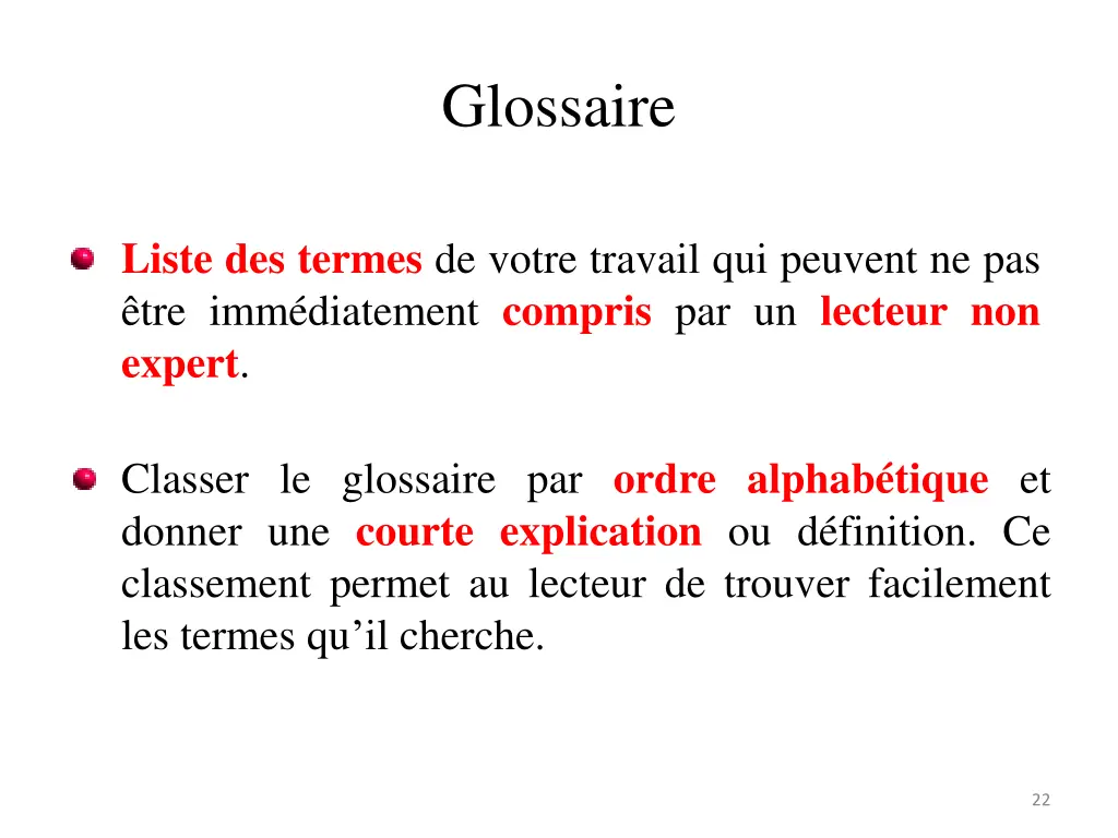 glossaire