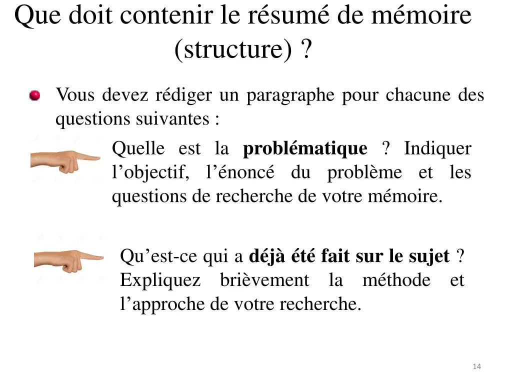 que doit contenir le r sum de m moire structure