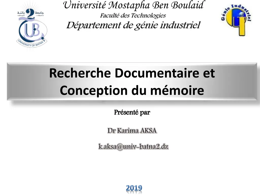 recherche documentaire et conception du m moire