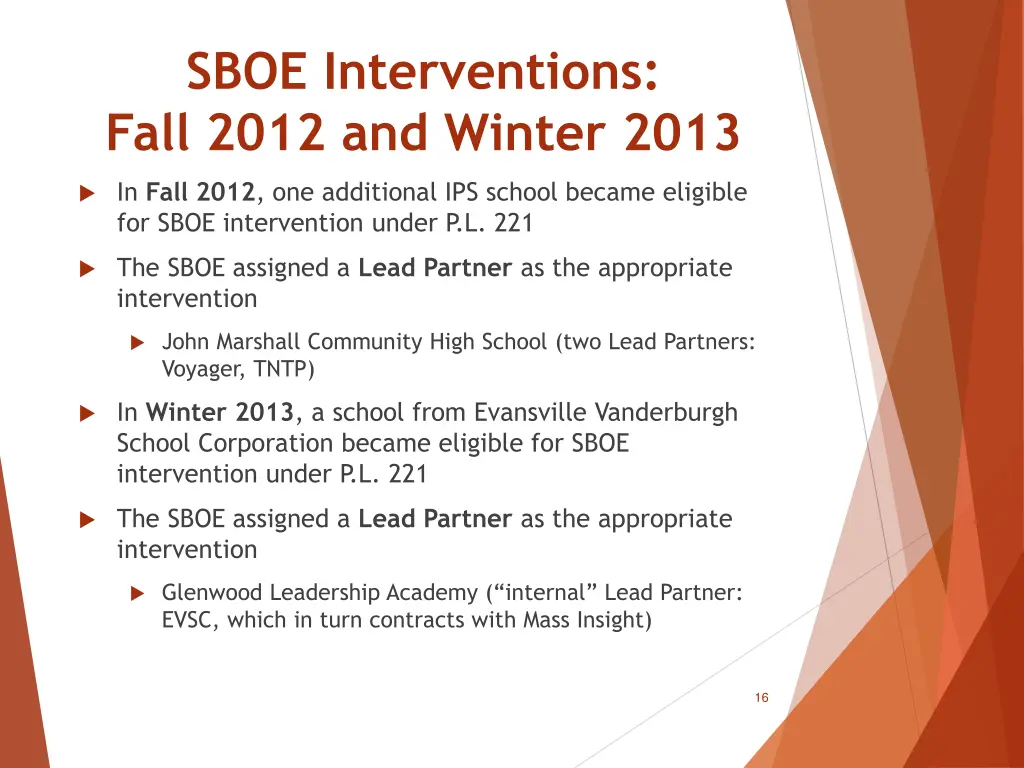 sboe interventions fall 2012 and winter 2013
