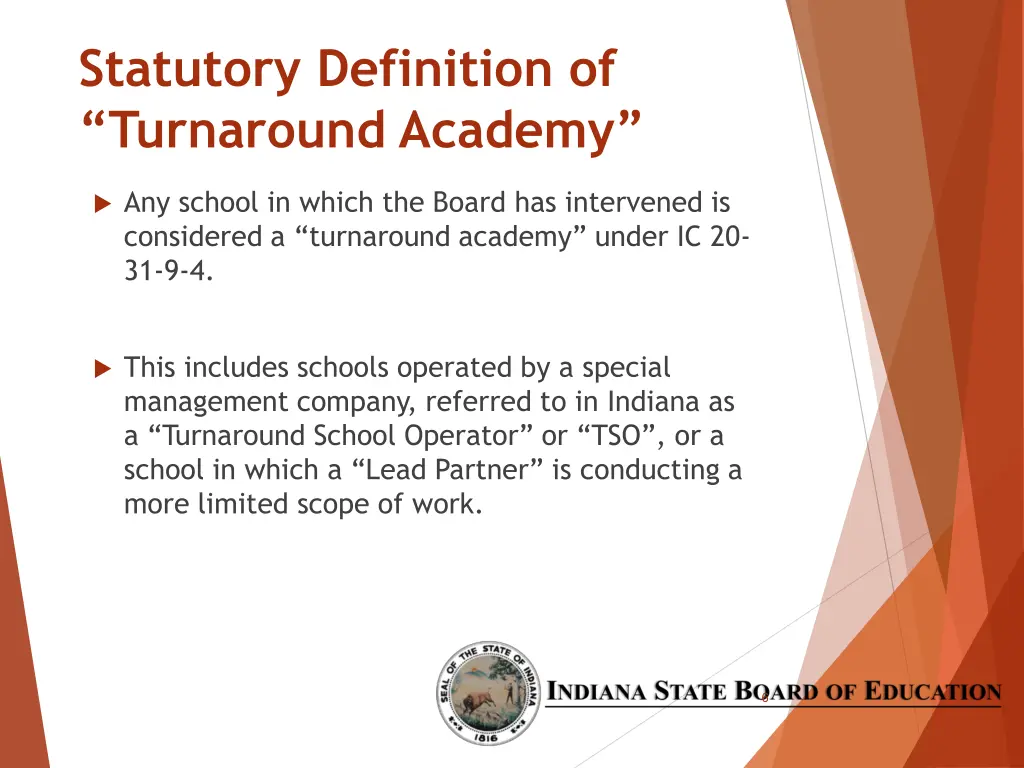 statutory definition of turnaround academy