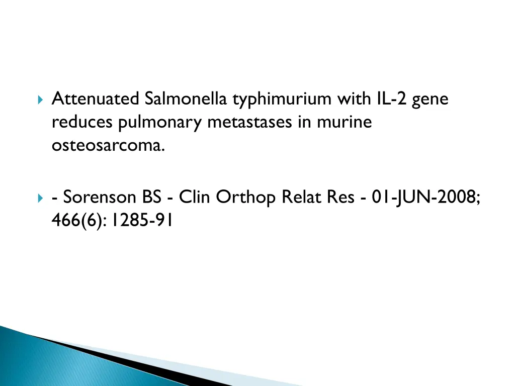 attenuated salmonella typhimurium with il 2 gene