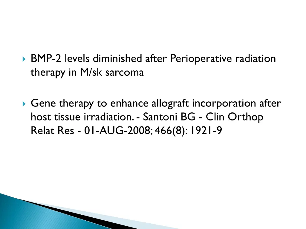 bmp 2 levels diminished after perioperative