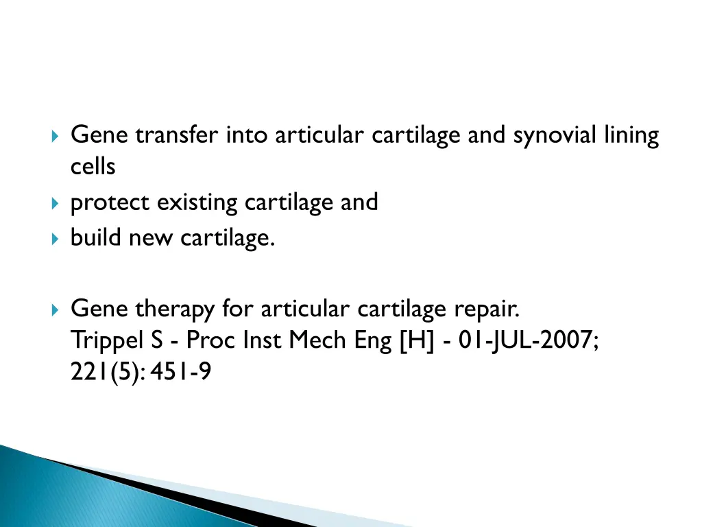 gene transfer into articular cartilage