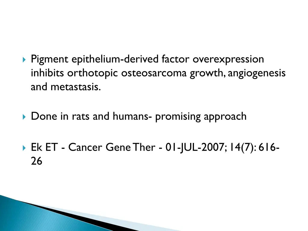 pigment epithelium derived factor overexpression