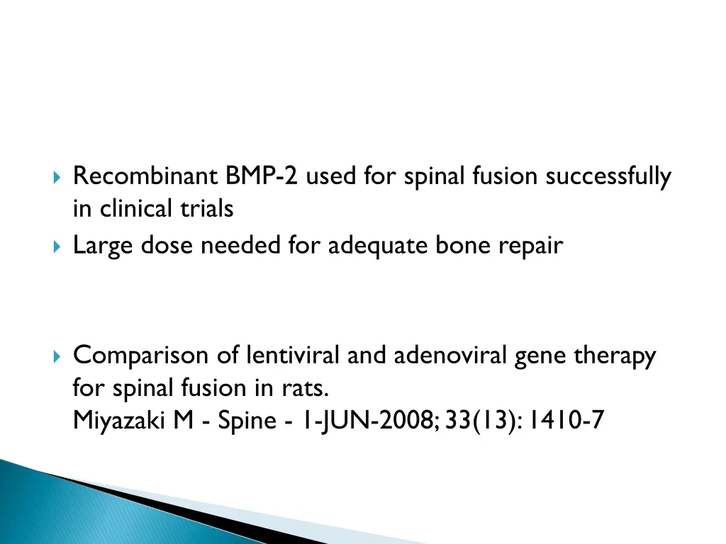 recombinant bmp 2 used for spinal fusion