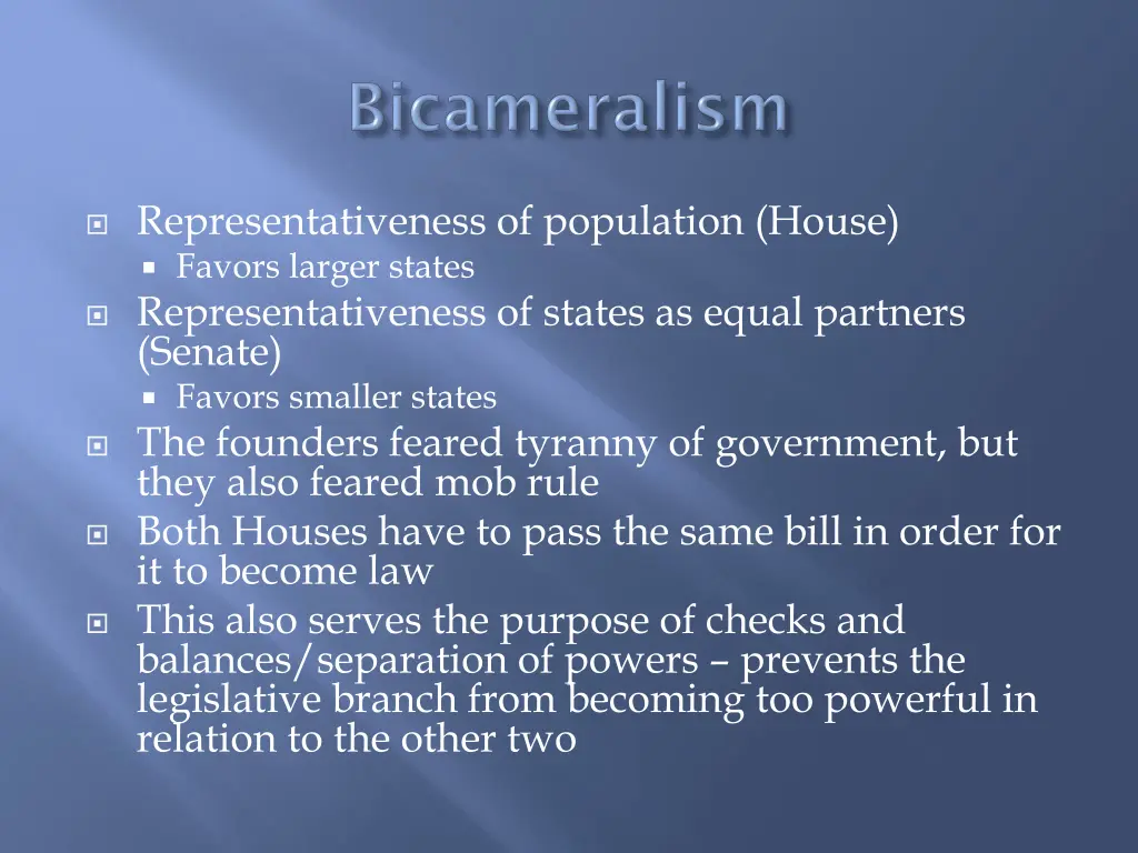 representativeness of population house favors