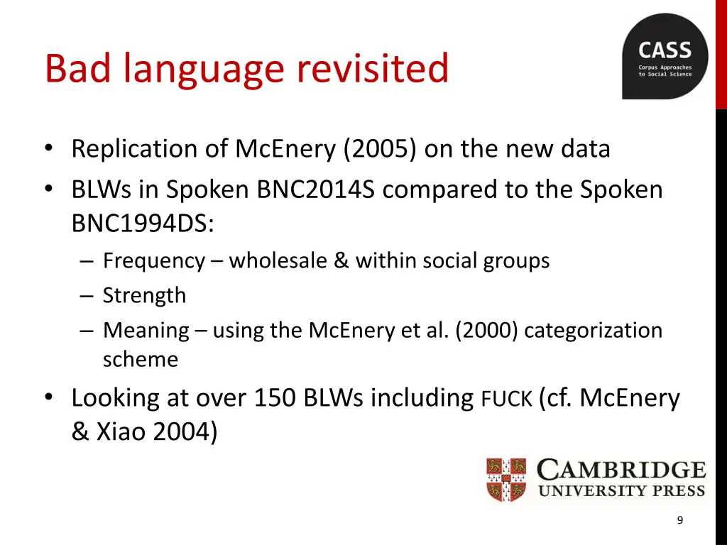 bad language revisited