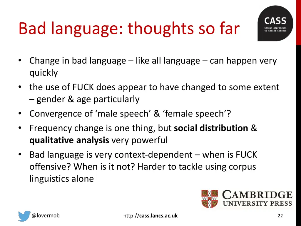 bad language thoughts so far
