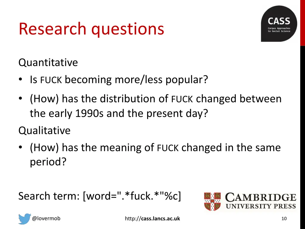 research questions