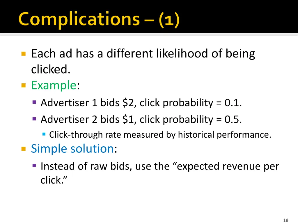 each ad has a different likelihood of being