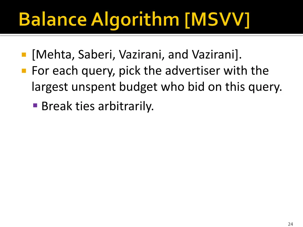 mehta saberi vazirani and vazirani for each query