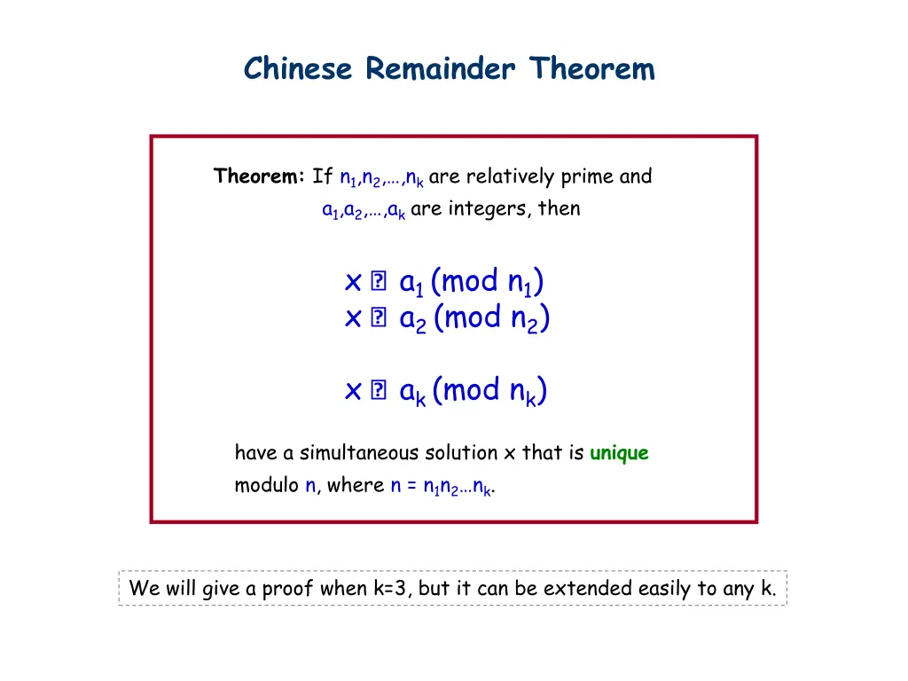 chinese remainder theorem 1