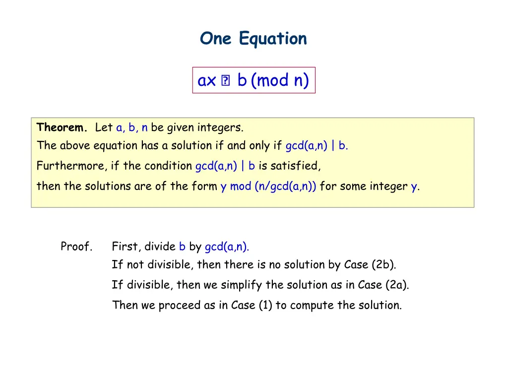 one equation 1
