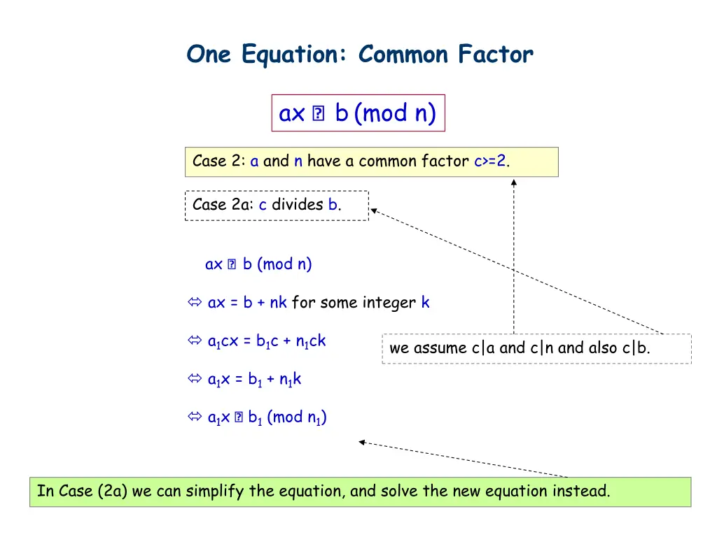 one equation common factor