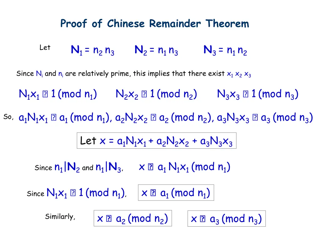 proof of chinese remainder theorem