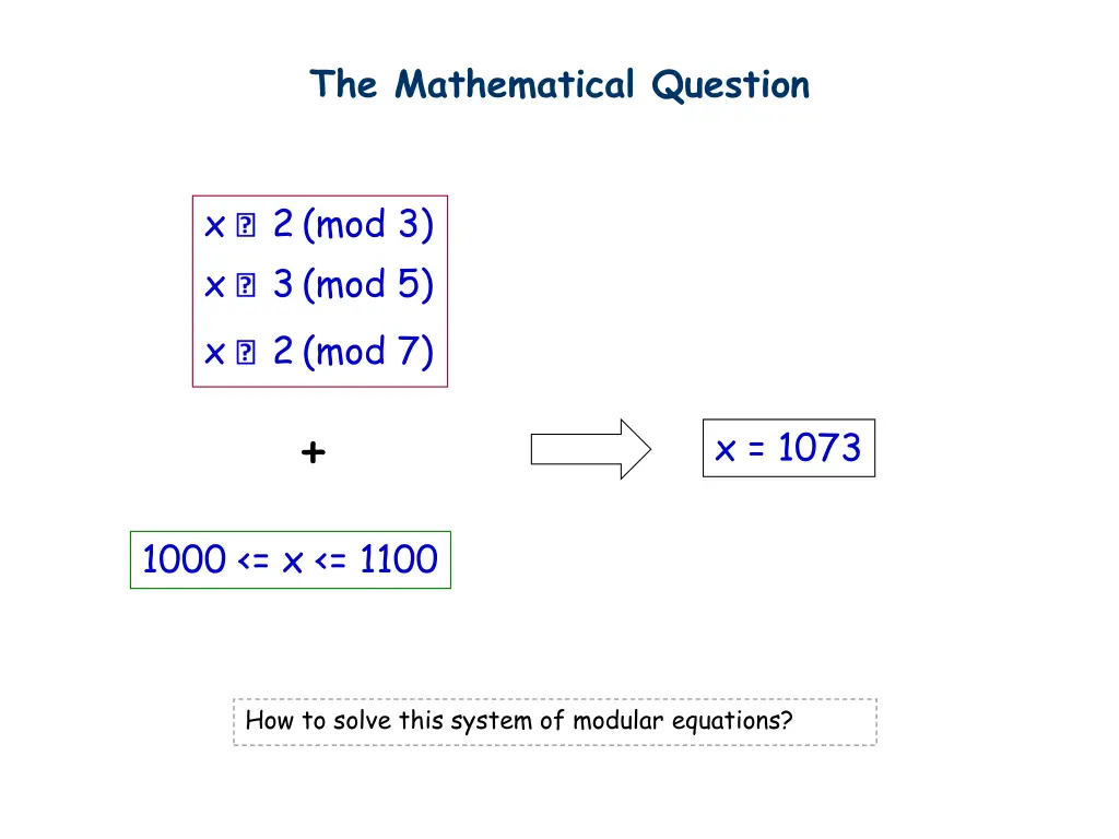 the mathematical question