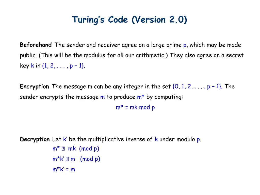 turing s code version 2 0