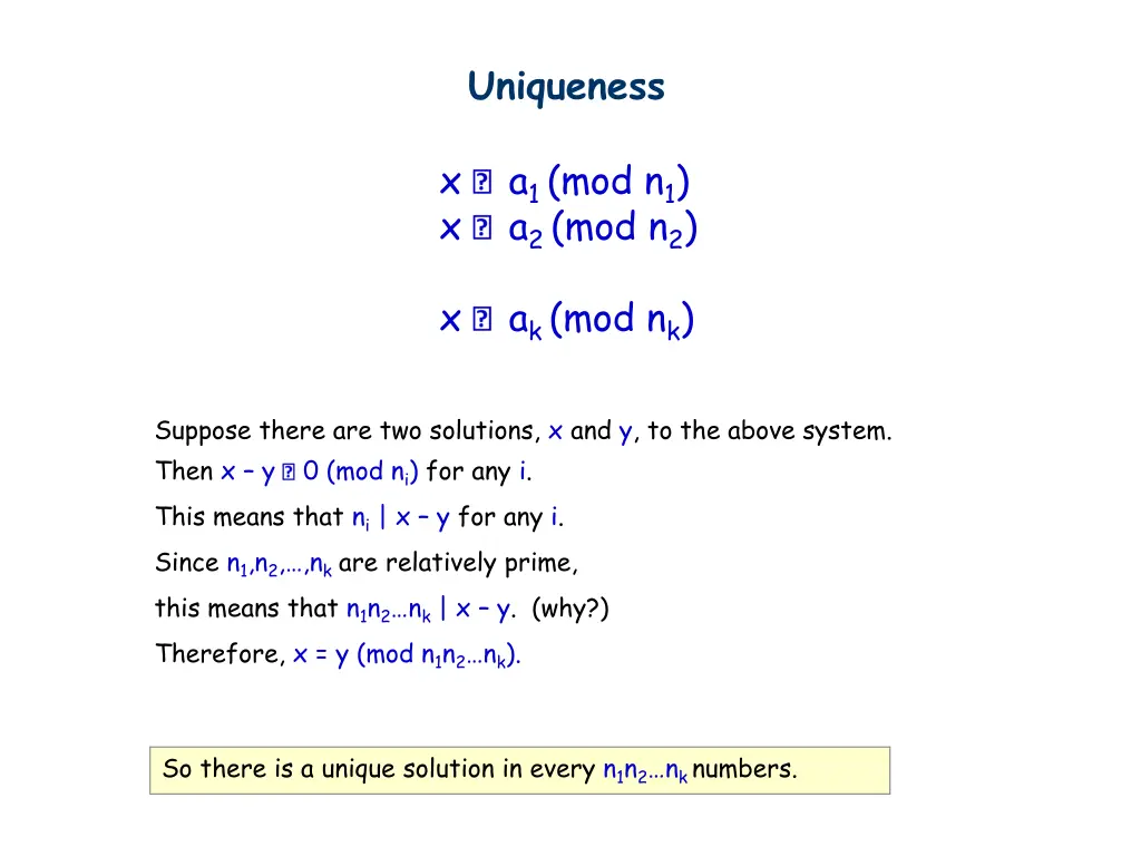 uniqueness